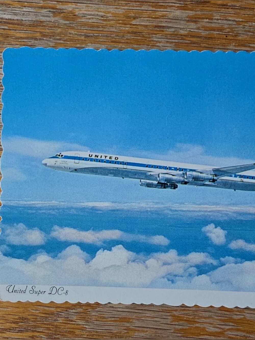 United Airlines United Super DC-8 Vintage Postcard, Unposted